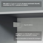 Armário de Cozinha Completa 280 cm Suspensa Cinza Nice Madesa 04