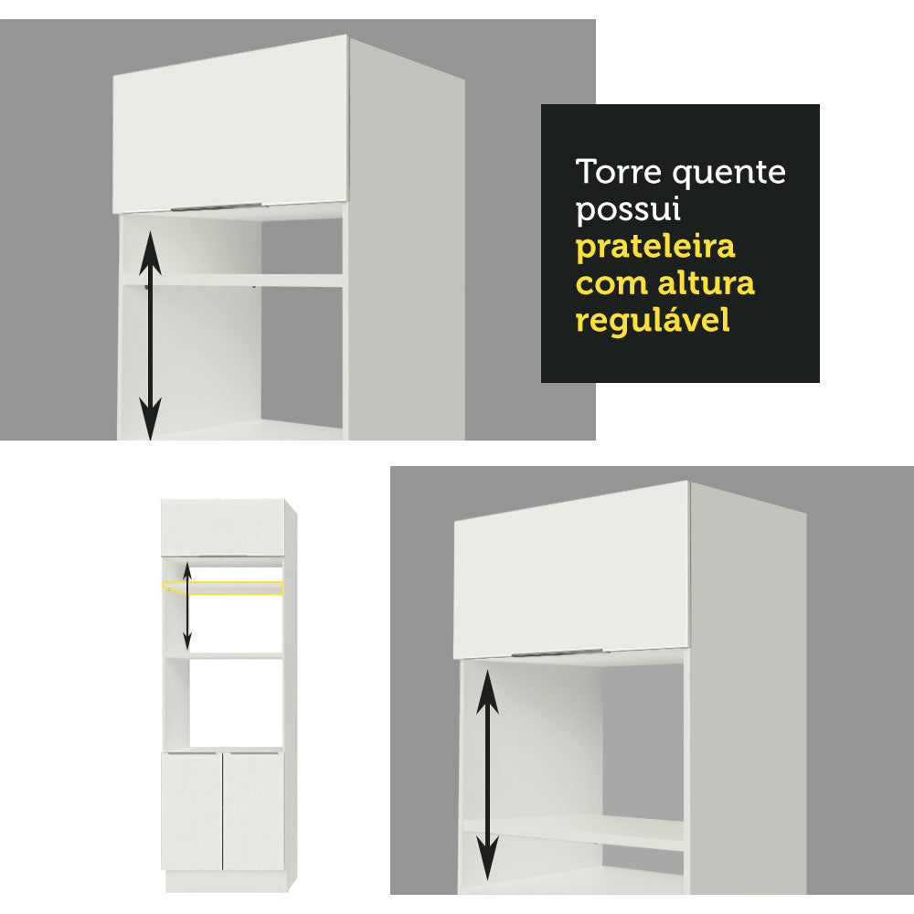 Armário de Cozinha Completa 270cm Branco Stella Madesa 07