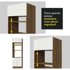 Armário de Cozinha Completa 270cm Rustic/Branco Stella Madesa 07