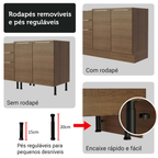 Armário de Cozinha Completa 340cm Rustic Stella Madesa 01