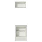 Kit Madesa Topazio 60 cm 2 Portas com Armário Aéreo e Balcão Branco/Rustic