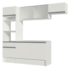 Armário de Cozinha Completa 240cm Branco Topazio Madesa 01
