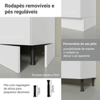 Armário de Cozinha Completa 270 cm Branco Vik Madesa 07