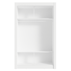 Conjunto Quarto Solteiro com Guarda-Roupa 2 Portas com 1 Espelho e Cômoda Branco Madesa