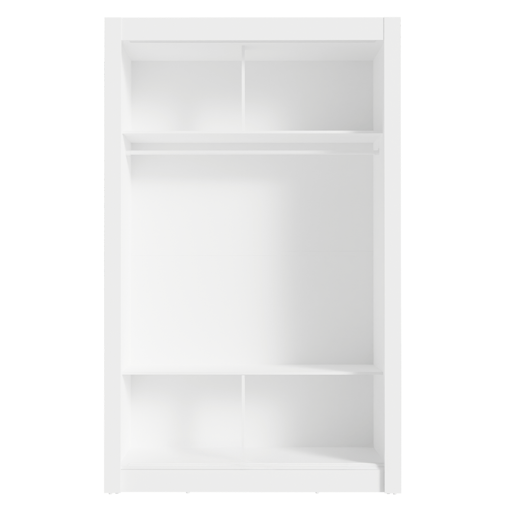Conjunto Quarto Solteiro com Guarda-Roupa 2 Portas e Cômoda Branco Madesa