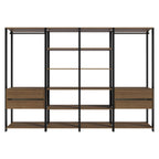 Guarda-Roupa Closet Modulado Valencia 4 Gavetas 258cm Rustic/Preto Madesa 02
