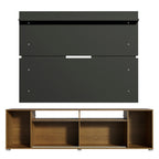 Rack Madesa Cancun e Painel para TV até 65 Polegadas Rustic/Preto 5Z8N