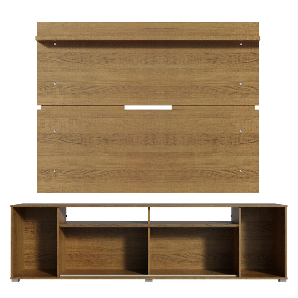 Rack Madesa Cancun e Painel para TV até 65 Polegadas Rustic/Branco 6E5Z