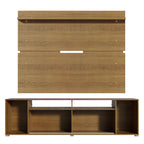 Rack Madesa Cancun e Painel para TV até 65 Polegadas Rustic/Branco 6E5Z