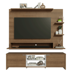 Rack com Painel para TV até 60 Polegadas 180 cm Rustic/Branco Metz Madesa