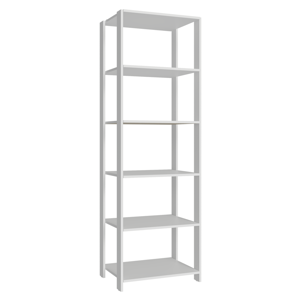 Estante Armário Multiuso para Escritório 59cm 5 Prateleiras Branco Madesa