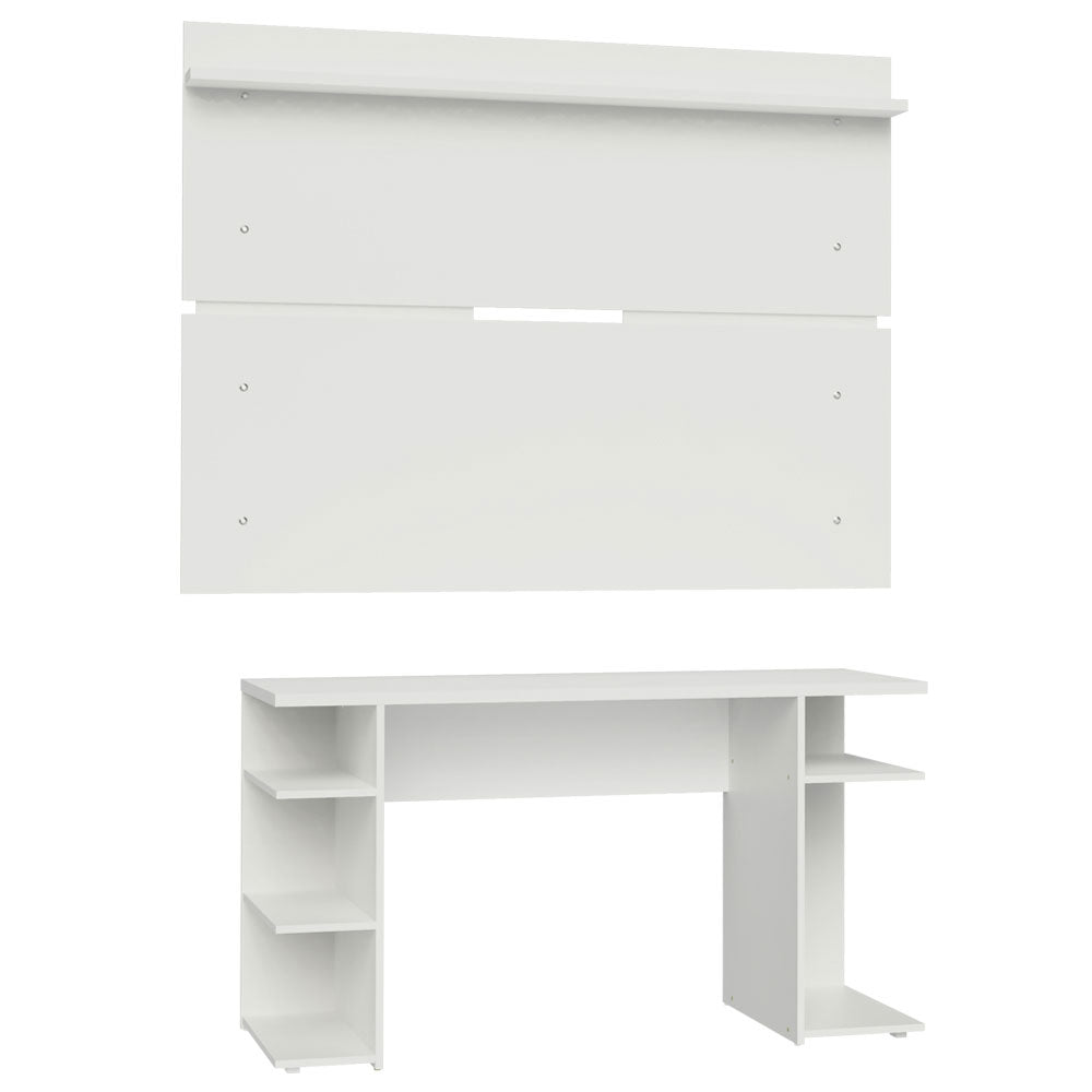 Mesa para Computador Gamer Madesa 9409 e Painel para TV até 65 Polegadas Branco