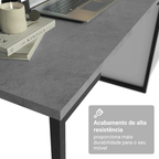 Conjunto Home Office 2 Armários Neo 1 Escrivaninha 2 Prateleiras Branco Madesa