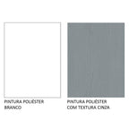 Balcão Multiuso 80cm 2 Portas Branco/Cinza Agata Madesa