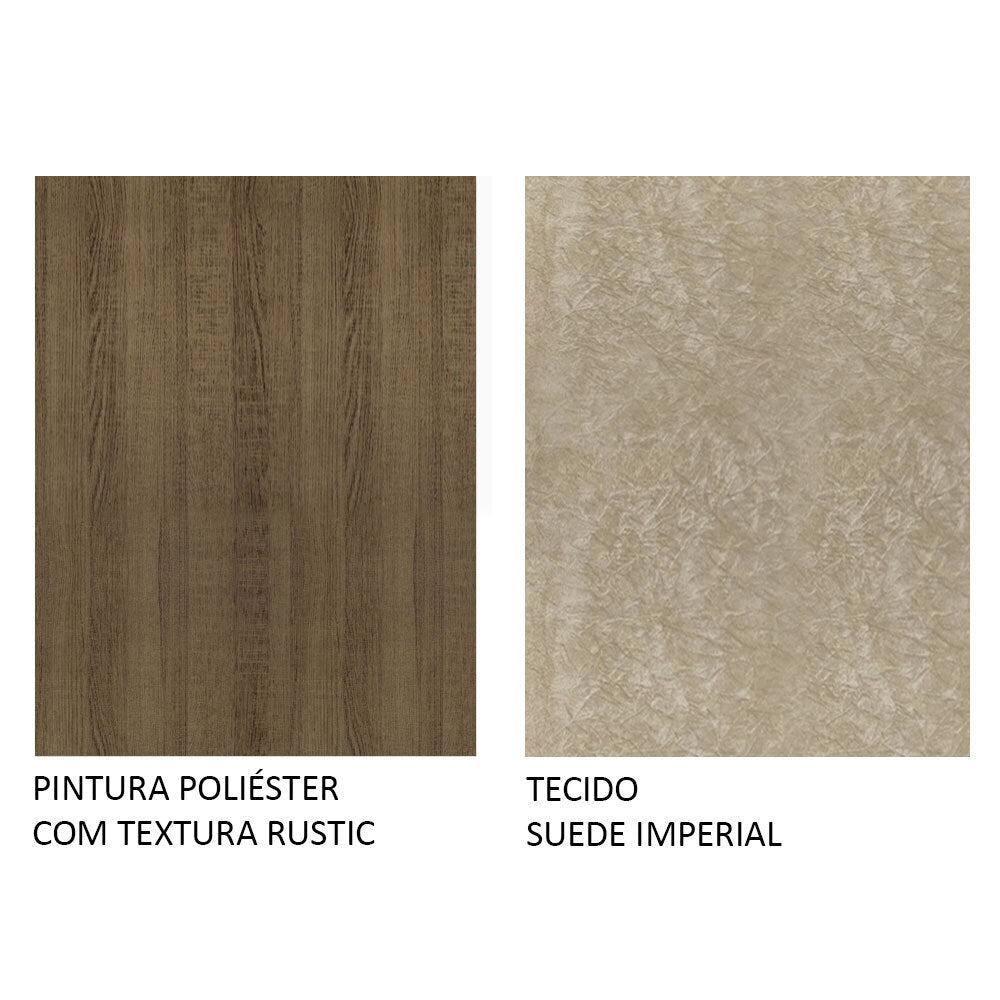 Conjunto Sala de Jantar Mesa Tampo de Madeira 2 Cadeiras Rustic/Imperial Lídia Madesa