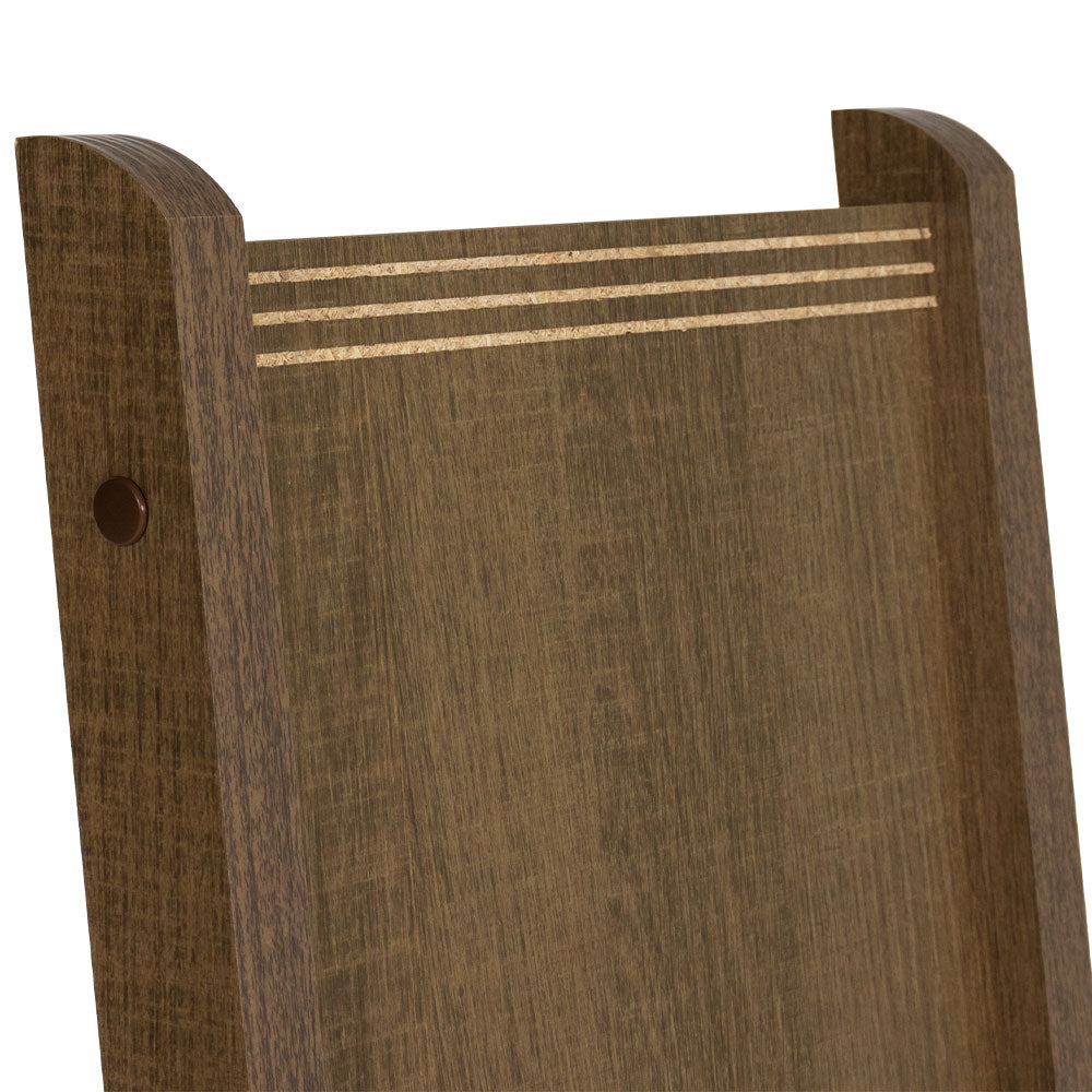 Conjunto Sala de Jantar Madesa Paula Mesa Tampo de Vidro Redondo 4 Cadeiras Rustic/Bege