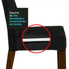 Conjunto Sala de Jantar Mesa Tampo de Madeira 4 Cadeiras Rustic/Preto/Oxford Ashley Madesa
