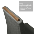 Conjunto Sala de Jantar Tampo de Madeira 4 Cadeiras Rustic/Cinza/Silver Évora Madesa