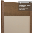 Conjunto Sala de Jantar Mesa Tampo de Madeira 6 Cadeiras Rustic/Bege Beverly Madesa