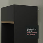 Armário de Cozinha Completa 260cm Preto Reims Madesa 09