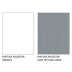 Guarda-Roupa Casal Madesa Mônaco 3 Portas de Correr Branco/Cinza