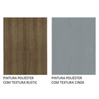 Guarda-Roupa Solteiro Madesa Denver 2 Portas de Correr Rustic/Cinza