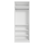 Guarda-Roupa Modulado 2 Portas 4 Prateleiras 1 Cabideiro Branco Neo Madesa