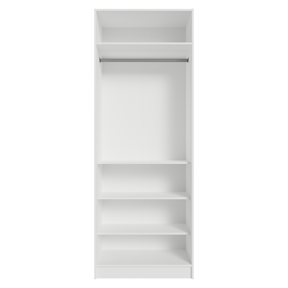 Guarda-Roupa Modulado 2 Portas com Espelho 4 Prateleiras 1 Cabideiro Branco Neo Madesa