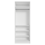 Guarda-Roupa Modulado 2 Portas com Espelho 4 Prateleiras 1 Cabideiro Branco Neo Madesa