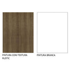 Guarda-Roupa Casal 3 Portas de Correr com Espelho Rustic/Branco Nobre Madesa