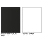 Guarda-Roupa Casal 3 Portas de Correr Preto/Branco Nobre Madesa