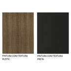 Guarda-Roupa Casal 3 Portas de Correr com Espelho Rustic/Preto Nobre Madesa