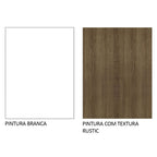 Guarda-Roupa Casal 3 Portas de Correr com Espelho Branco/Rustic Nobre Madesa