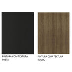 Guarda-Roupa Casal 3 Portas de Correr com Espelho Preto/Rustic Nobre Madesa