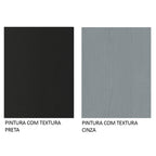 Guarda-Roupa Casal 3 Portas de Correr com Espelhos Preto/Cinza Nobre Madesa