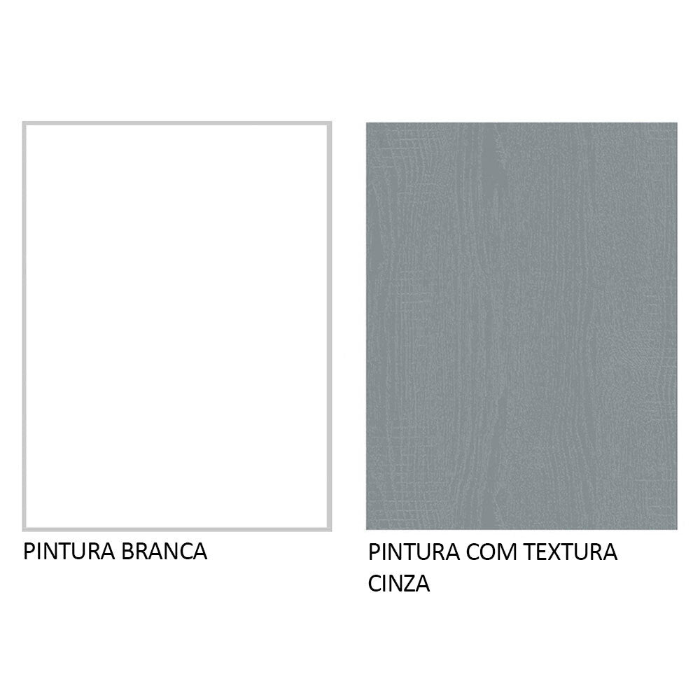 Guarda-Roupa Solteiro 2 Portas de Correr Branco/Cinza Milano Madesa