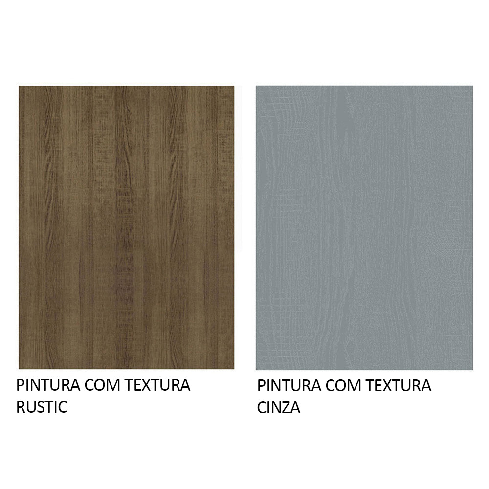 Guarda-Roupa Solteiro 2 Portas de Correr Rustic/Cinza Milano Madesa