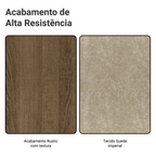 Conjunto Sala de Jantar Madesa Luli Mesa Tampo de Vidro com 2 Cadeiras Rustic/Imperial