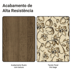 Kit 4 Cadeiras 4290 Madesa Rustic/Lírio Bege
