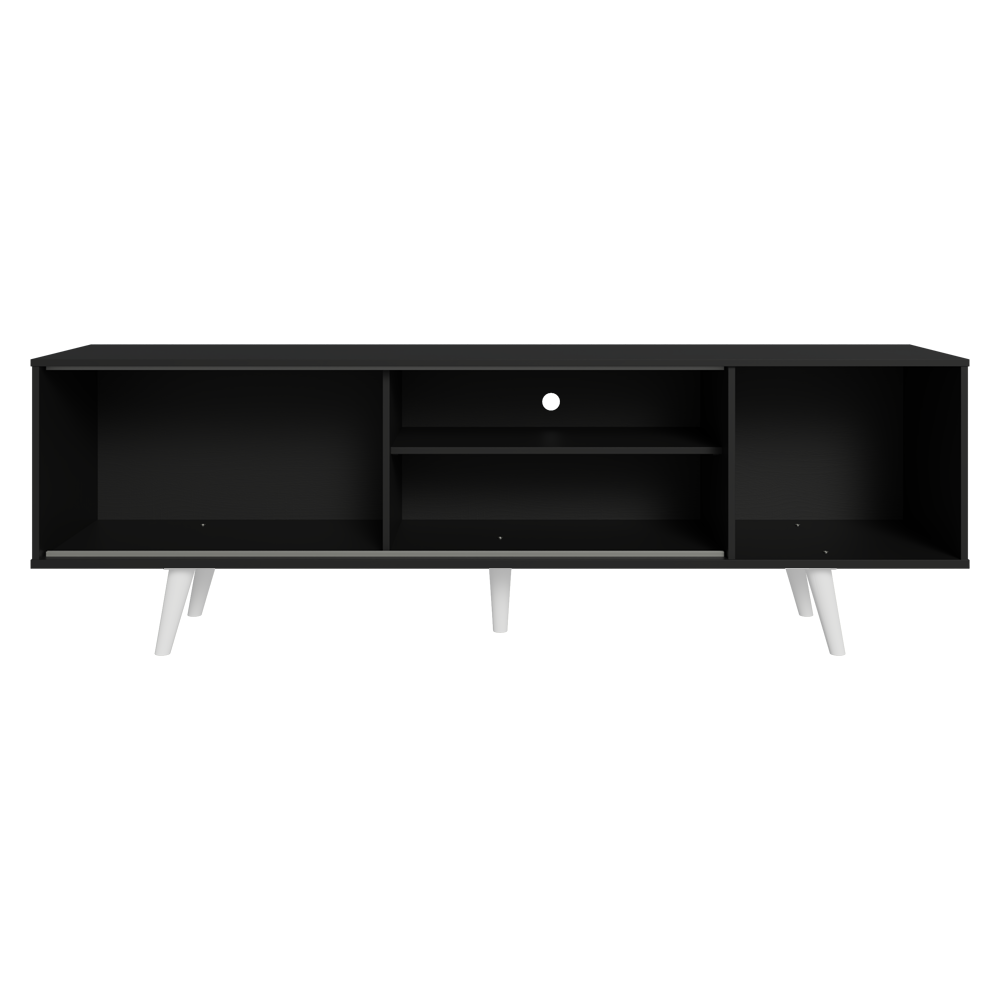Rack Madesa Dubai para TV até 65 Polegadas com Pés Preto/Branco 7709