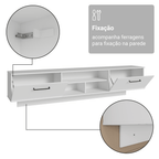 Rack Suspenso para TV até 80 Polegadas 218 cm 2 Portas Branco Agata Madesa