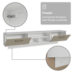 Rack Suspenso para TV até 80 Polegadas 218 cm 2 Portas Branco/Crema Agata Madesa