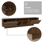 Rack Suspenso para TV até 80 Polegadas 218 cm 2 Portas Rustic Glamy Madesa