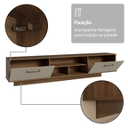Rack Suspenso para TV até 80 Polegadas 218 cm 2 Portas Rustic/Crema Agata Madesa