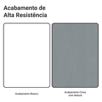 Rack para TV até 80 Polegadas 218 cm 2 Portas Branco/Cinza Agata Madesa