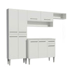 Armário de Cozinha Compacta Branco Emilly Top Madesa