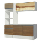 Armário de Cozinha Compacta 180cm Branco/Rustic Diamante Madesa 86