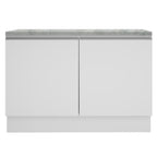 Balcão Gabinete Madesa Glamy 120 x 60 cm 2 Portas (Com Tampo) Branco