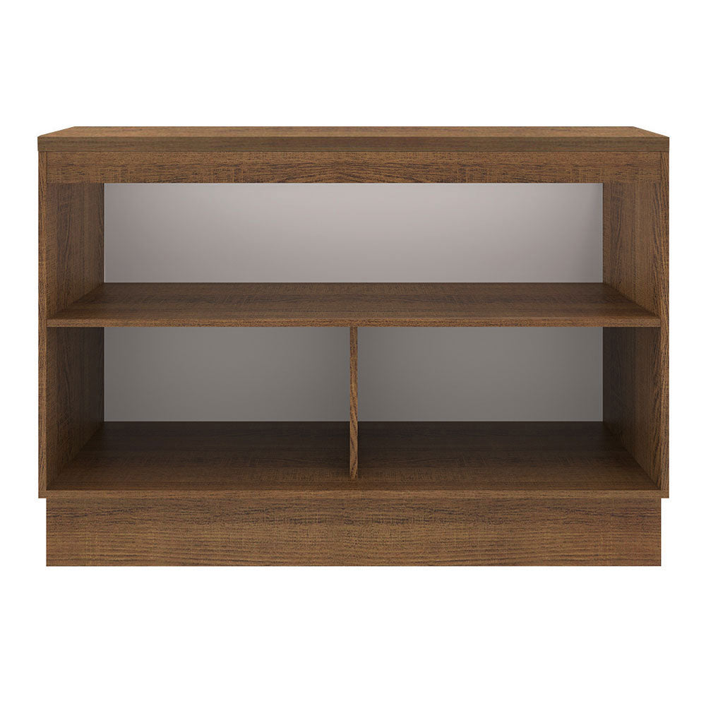 Balcão Gabinete Madesa Agata 120 x 60 cm 2 Portas (Com Tampo) Rustic/Preto