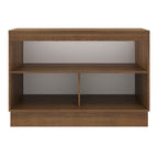 Balcão Gabinete Madesa Agata 120 x 60 cm 2 Portas (Com Tampo) Rustic/Preto